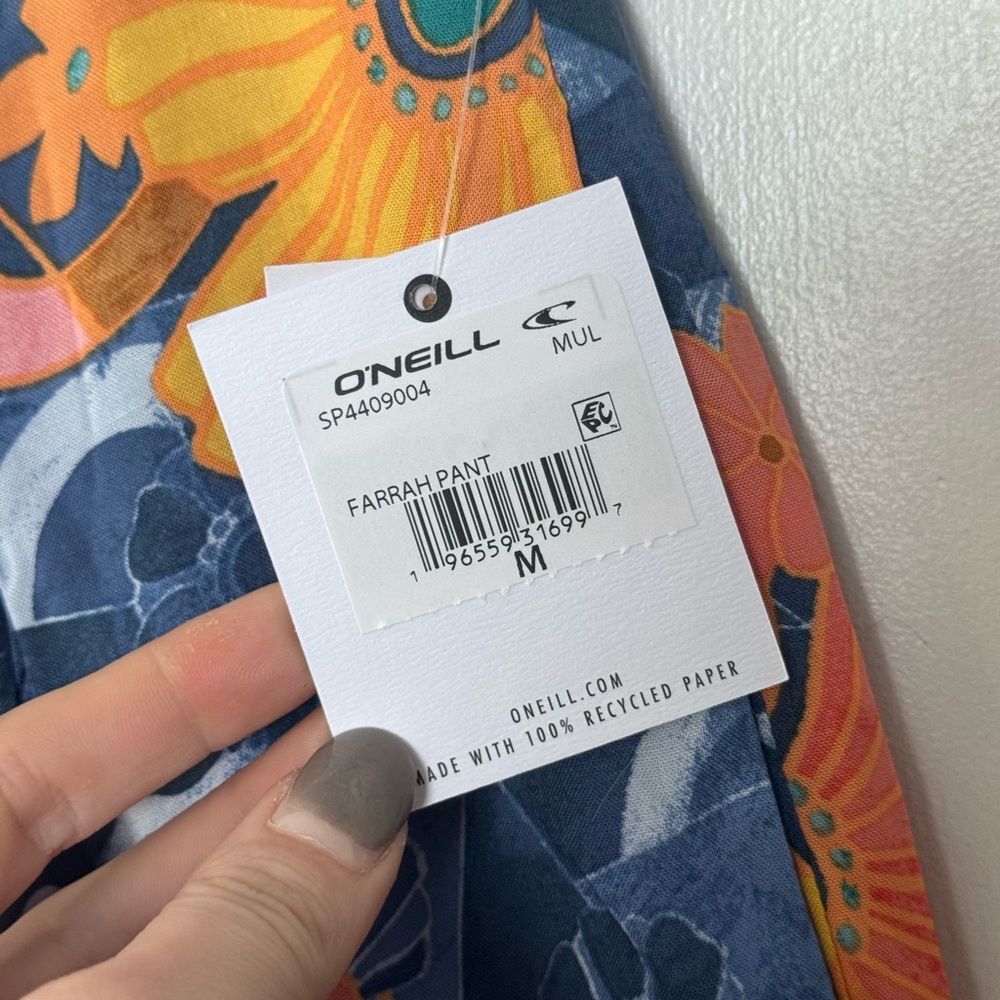 O'Neill Farrah Wide Leg Floral Pants in Sahara Sun Women’s Medium - Picture 4 of 6
